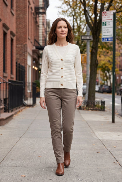 Classic Knit Sleeveless Toggle Button Cardigan with Stand Collar