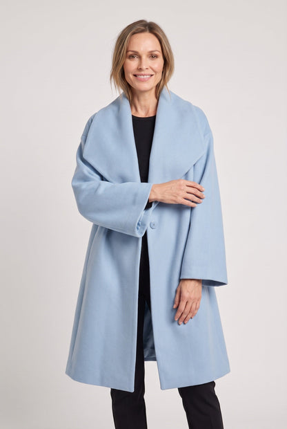 Oversized Shawl Collar Wool Blend Coat
