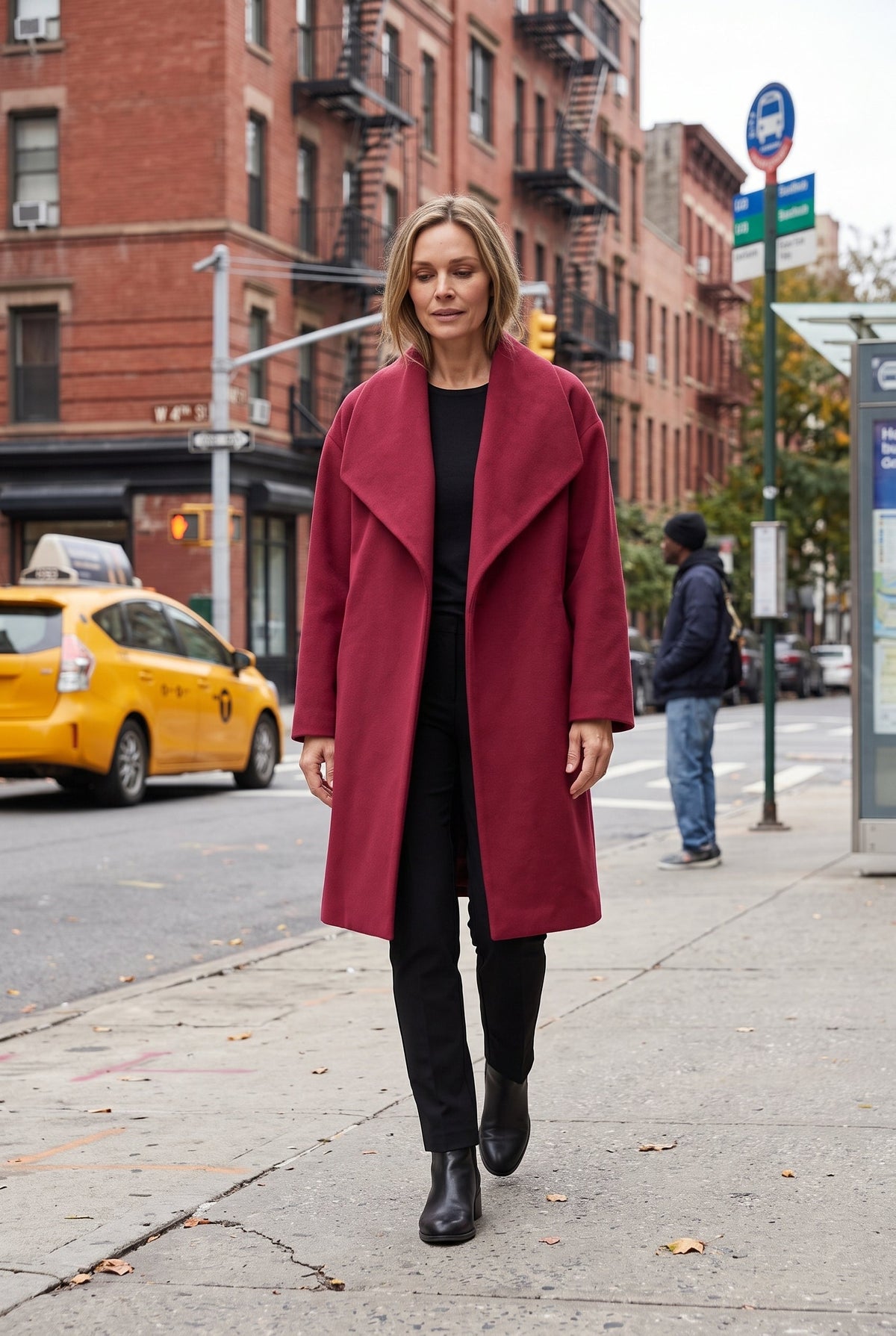 Oversized Shawl Collar Wool Blend Coat