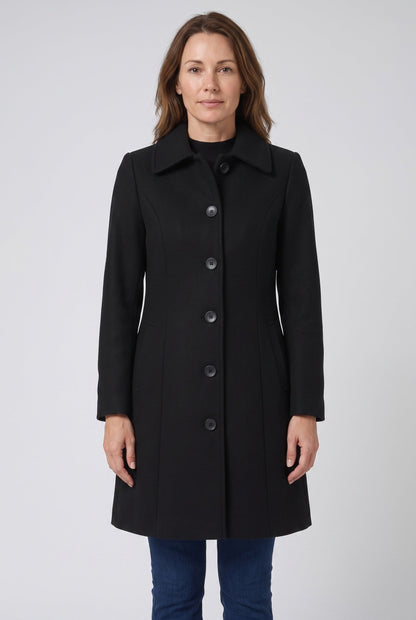 Classic Single Breasted Point Collar Coat
