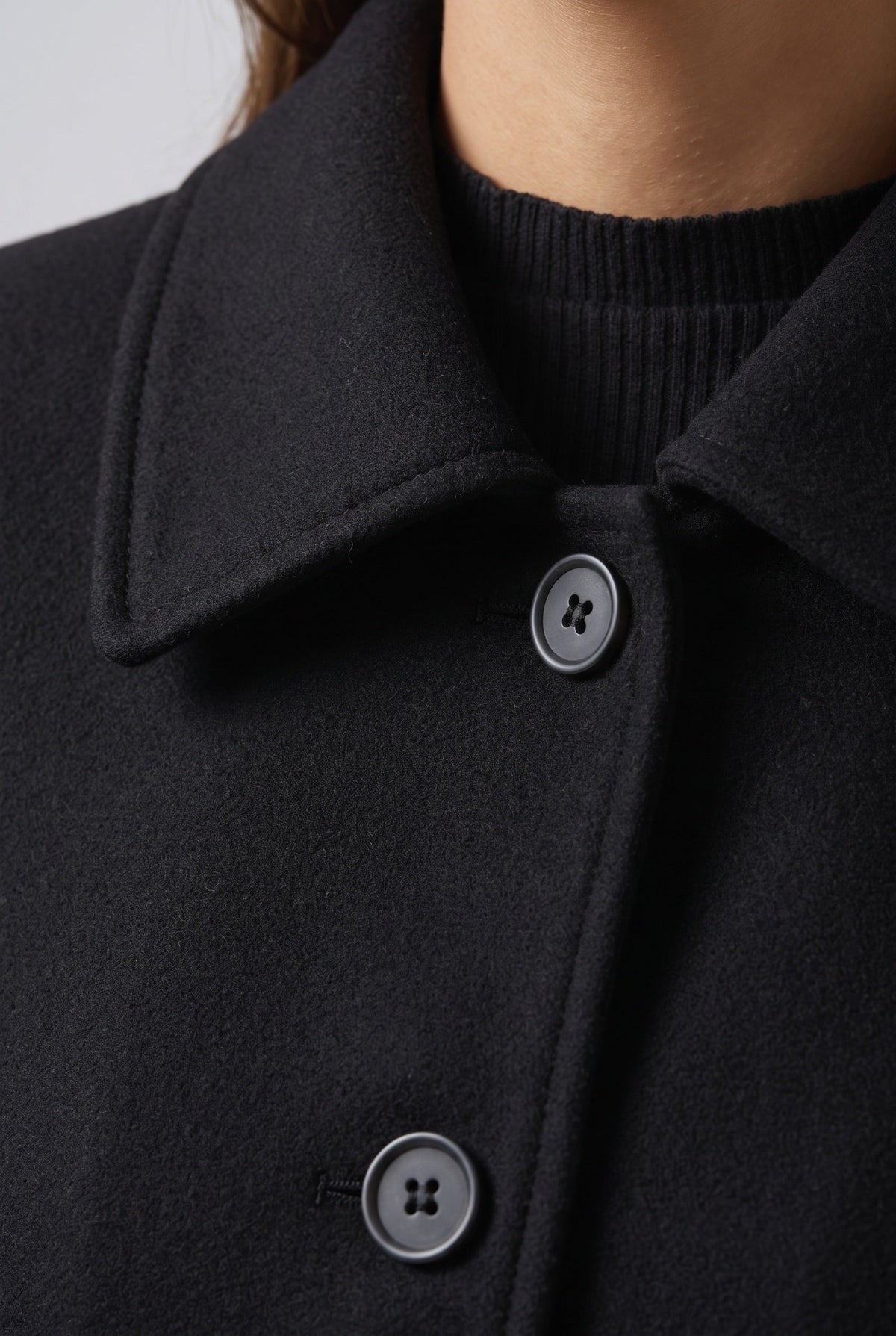 Classic Single Breasted Point Collar Coat