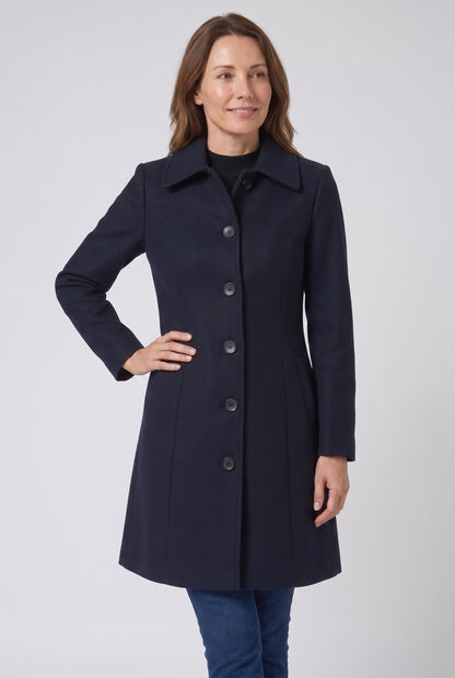 Classic Single Breasted Point Collar Coat