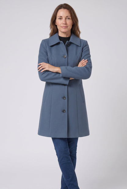 Classic Single Breasted Point Collar Coat