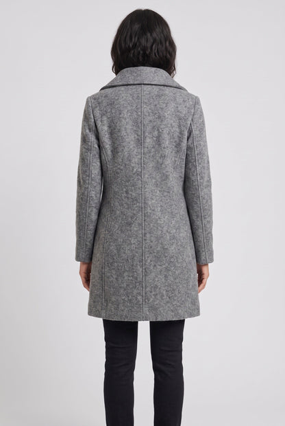Classic Stand Collar Button Front Coat