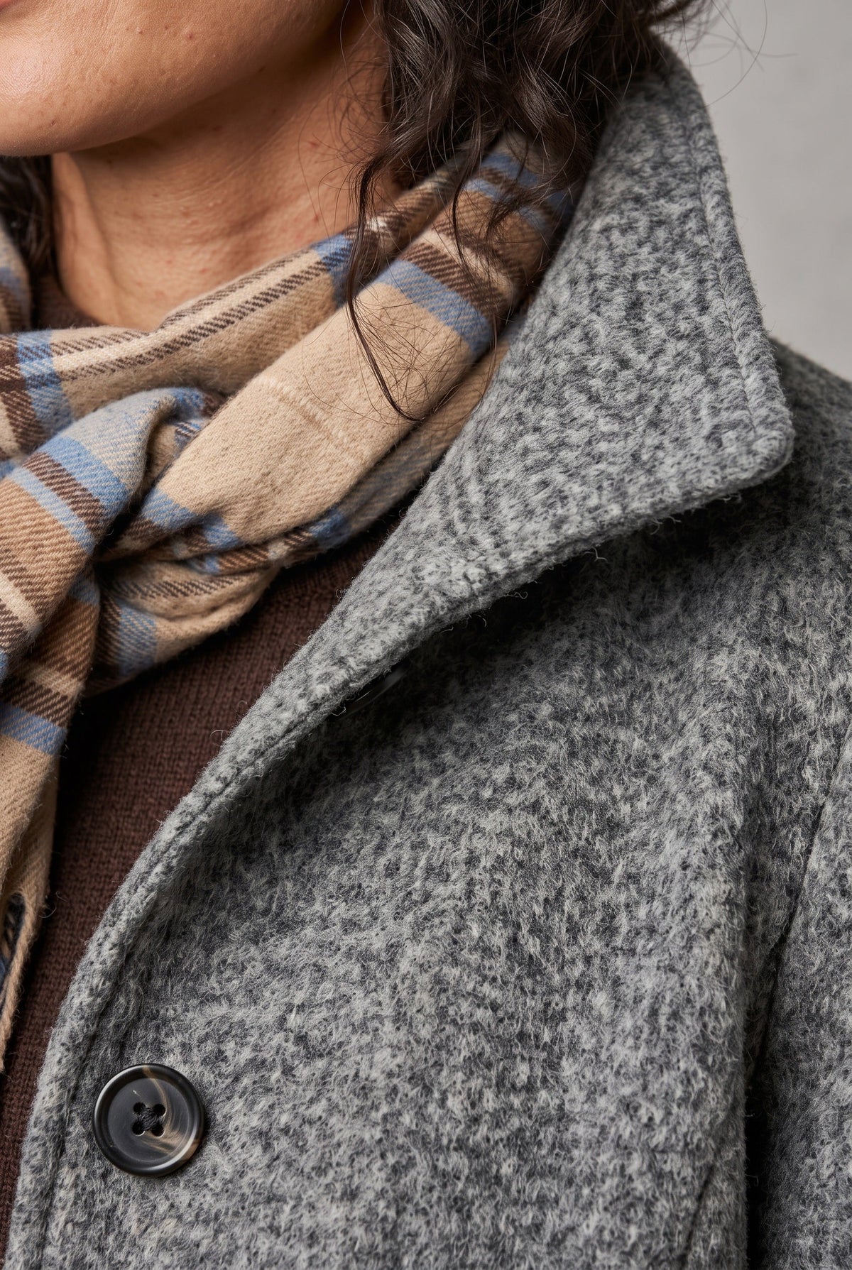 Classic Stand Collar Button Front Coat