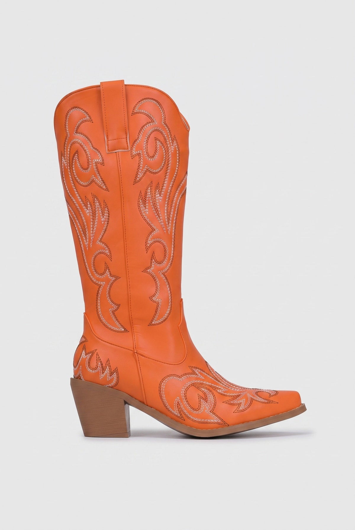 Classic Embroidered Snip Toe Cowboy Boots