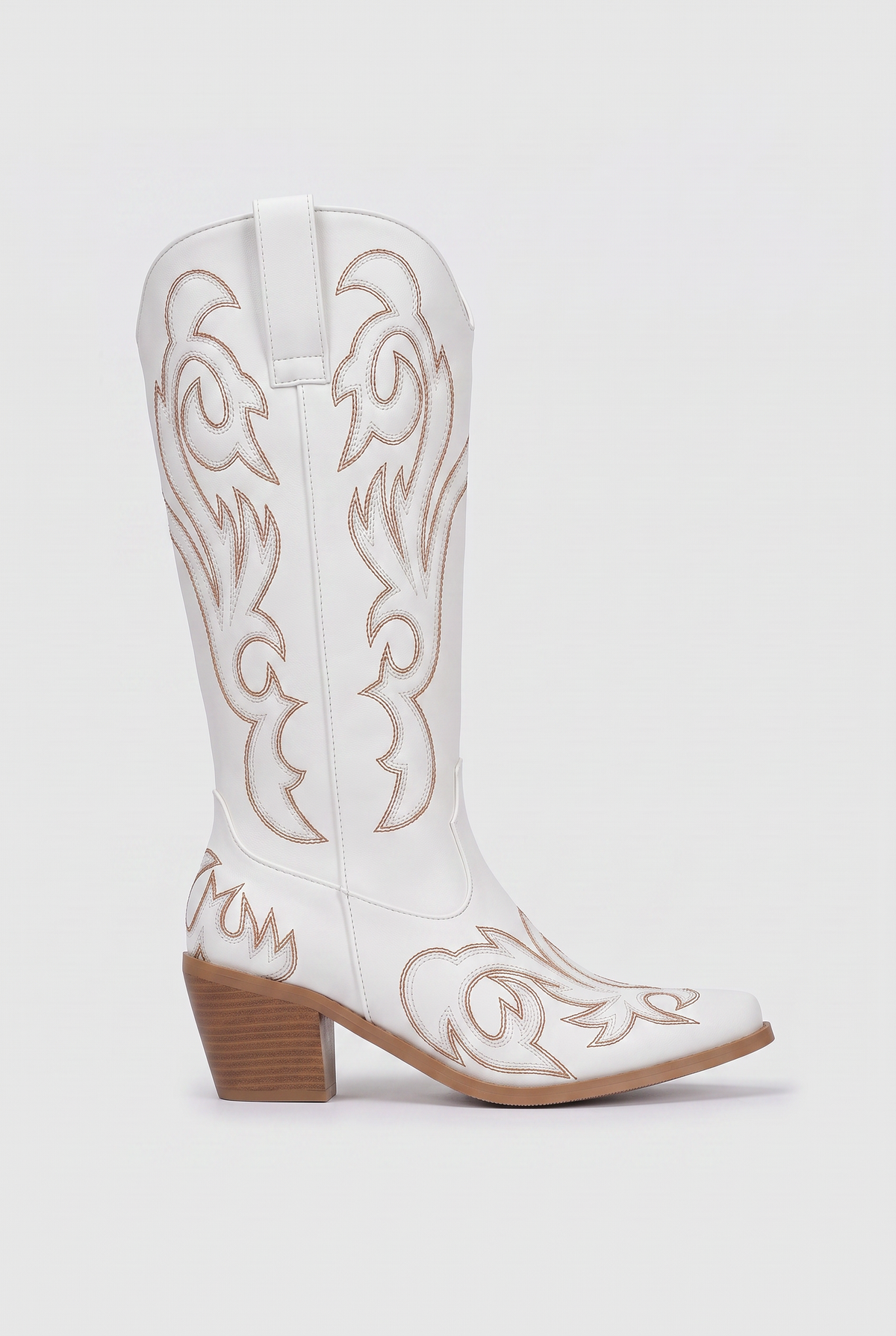 Classic Embroidered Snip Toe Cowboy Boots