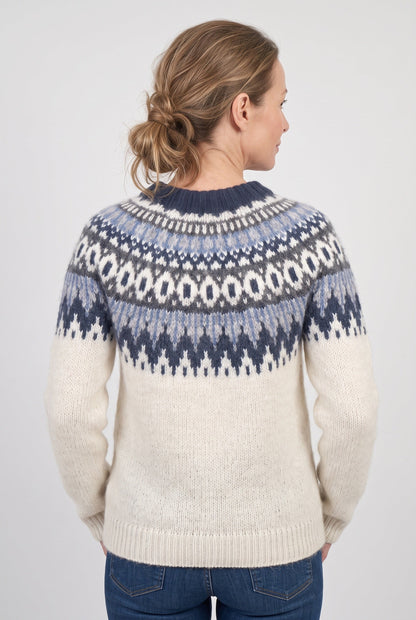 Classic Fair Isle Wool Crew Neck Sweater