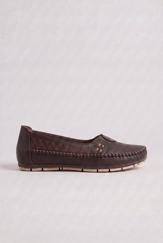 Classic Moccasin Stitch Loafers with Flexible Sole