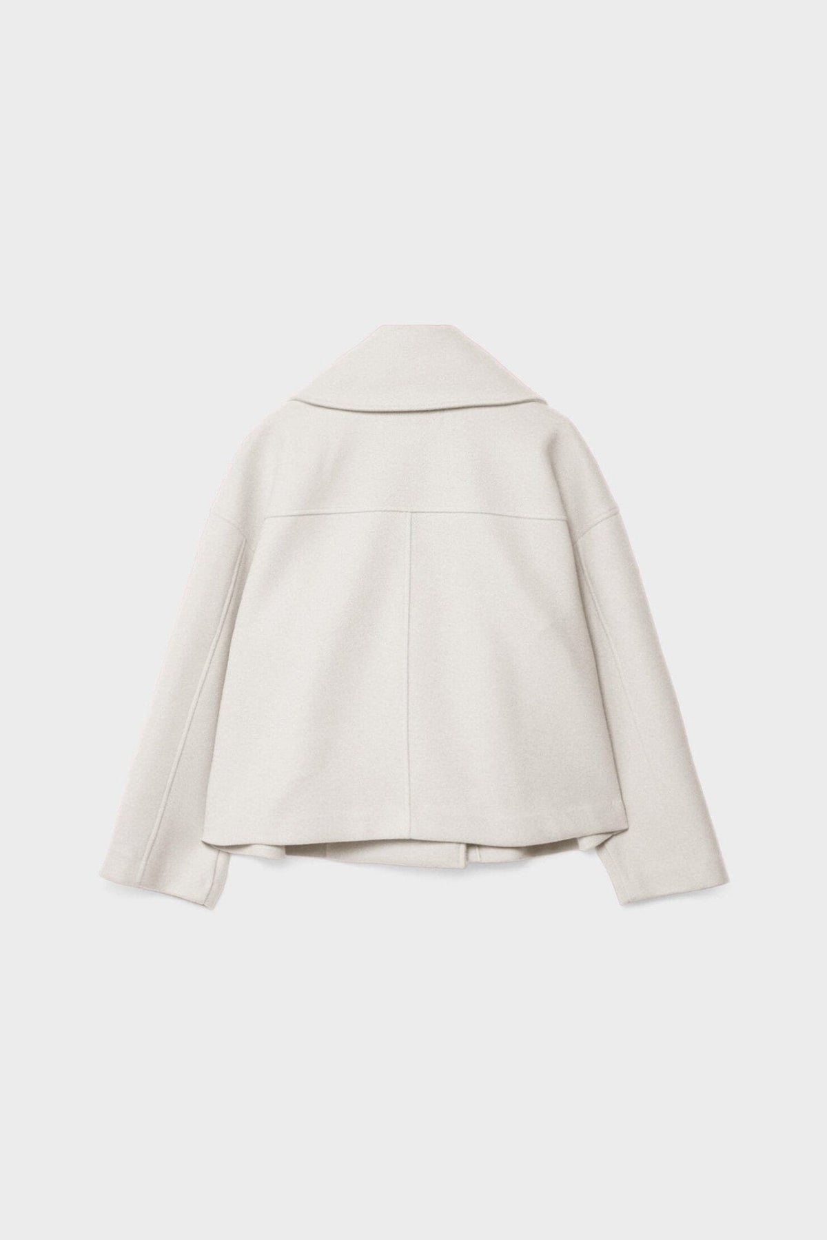Classic Double-Breasted Cropped Pea Coat