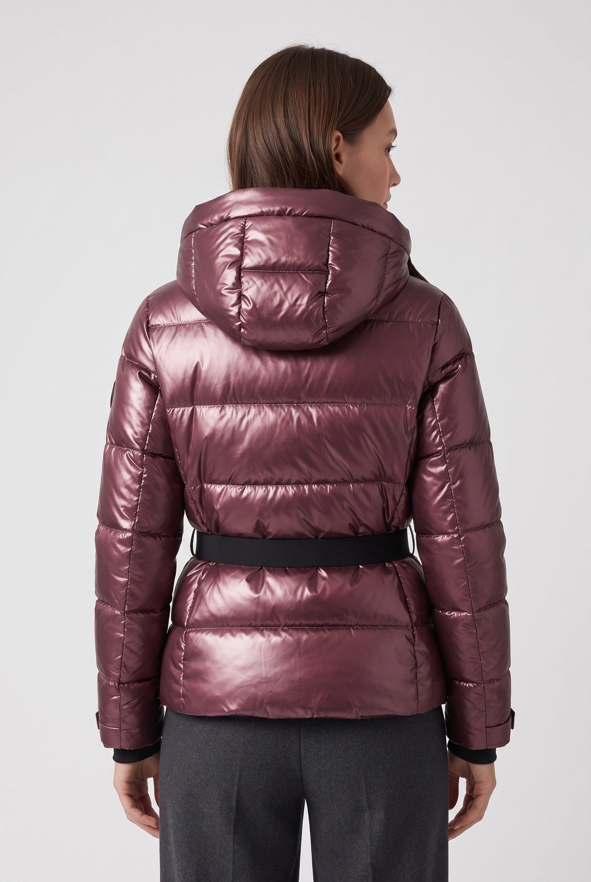 Classic Hooded Belted Waist Puffer Jacket
