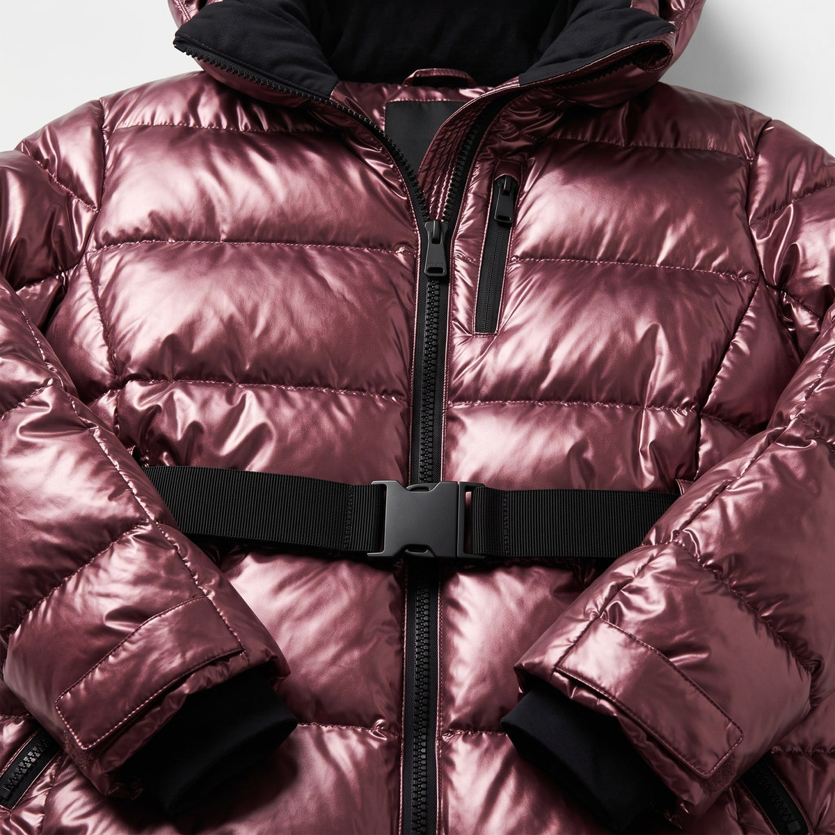 Classic Hooded Belted Waist Puffer Jacket