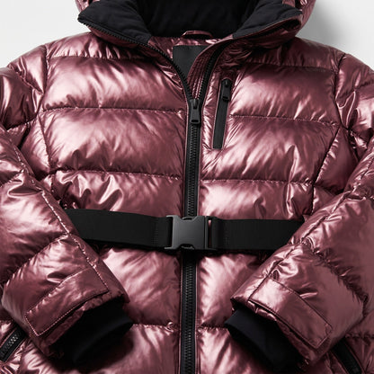 Classic Hooded Belted Waist Puffer Jacket