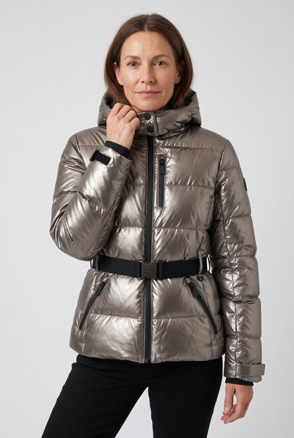 Classic Hooded Belted Waist Puffer Jacket