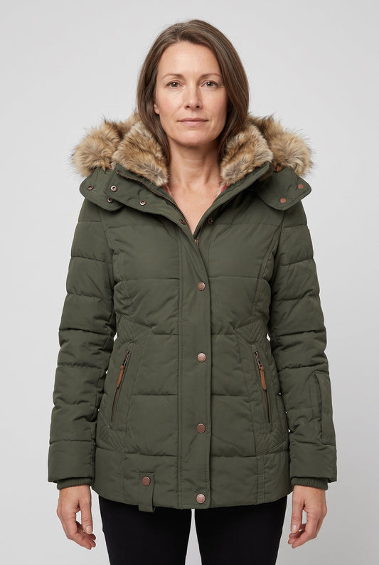 Classic Faux Fur Hood Puffer Jacket