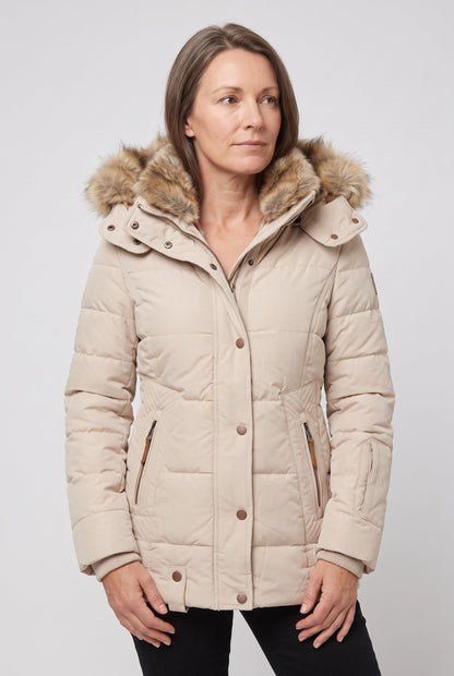 Classic Faux Fur Hood Puffer Jacket