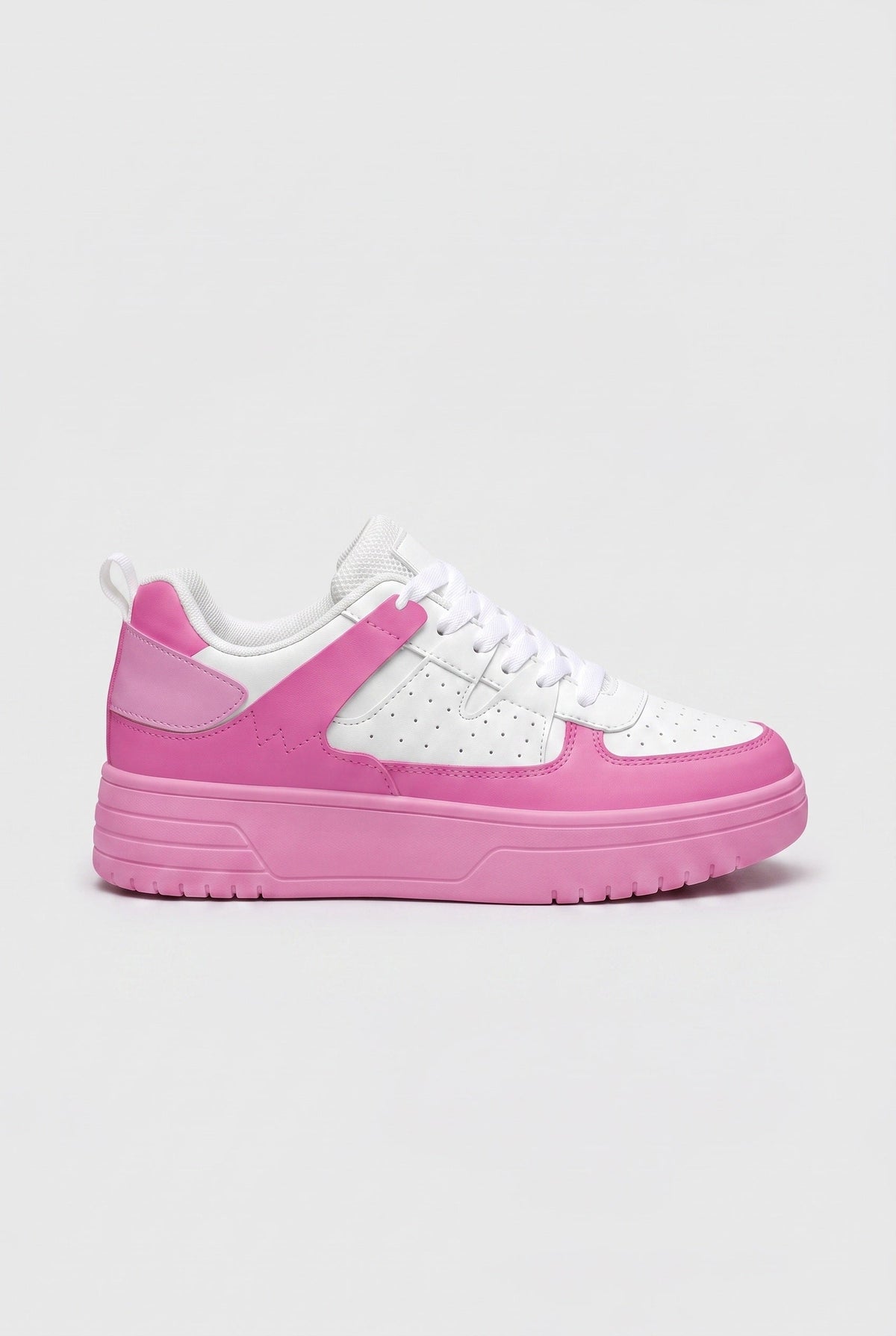 Chunky Sole Color Block Panel Sneakers