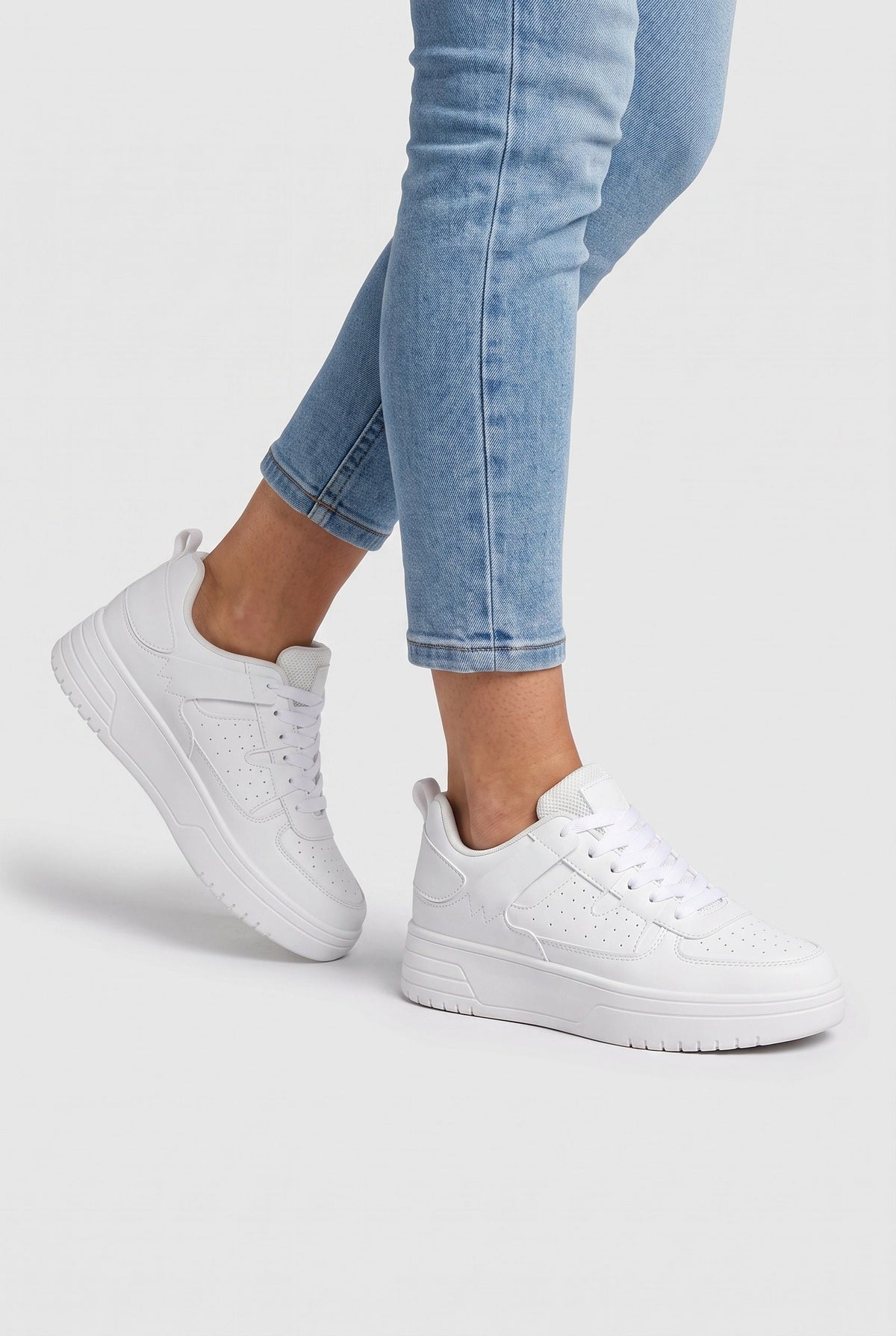 Chunky Sole Color Block Panel Sneakers