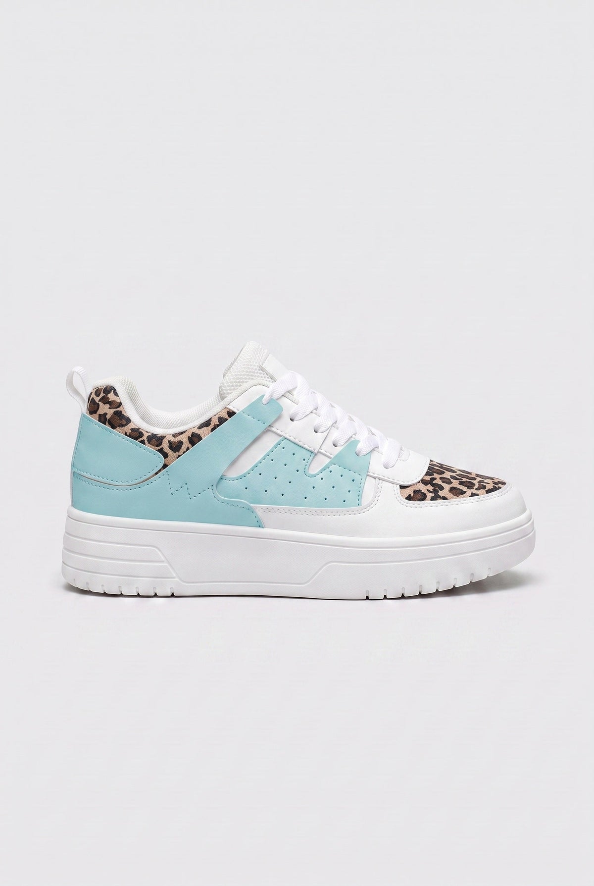 Chunky Sole Color Block Panel Sneakers