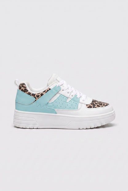 Chunky Sole Color Block Panel Sneakers