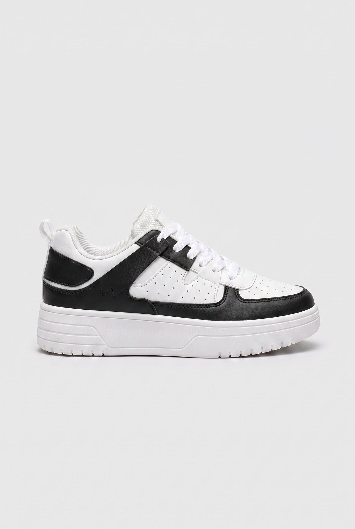 Chunky Sole Color Block Panel Sneakers