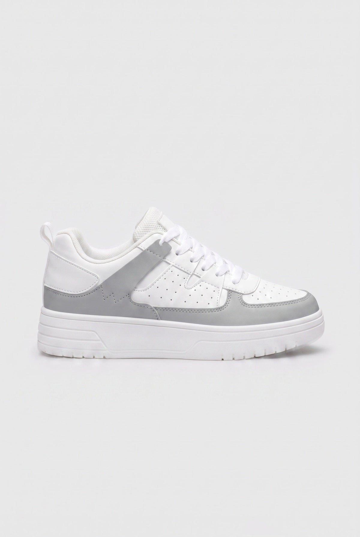 Chunky Sole Color Block Panel Sneakers