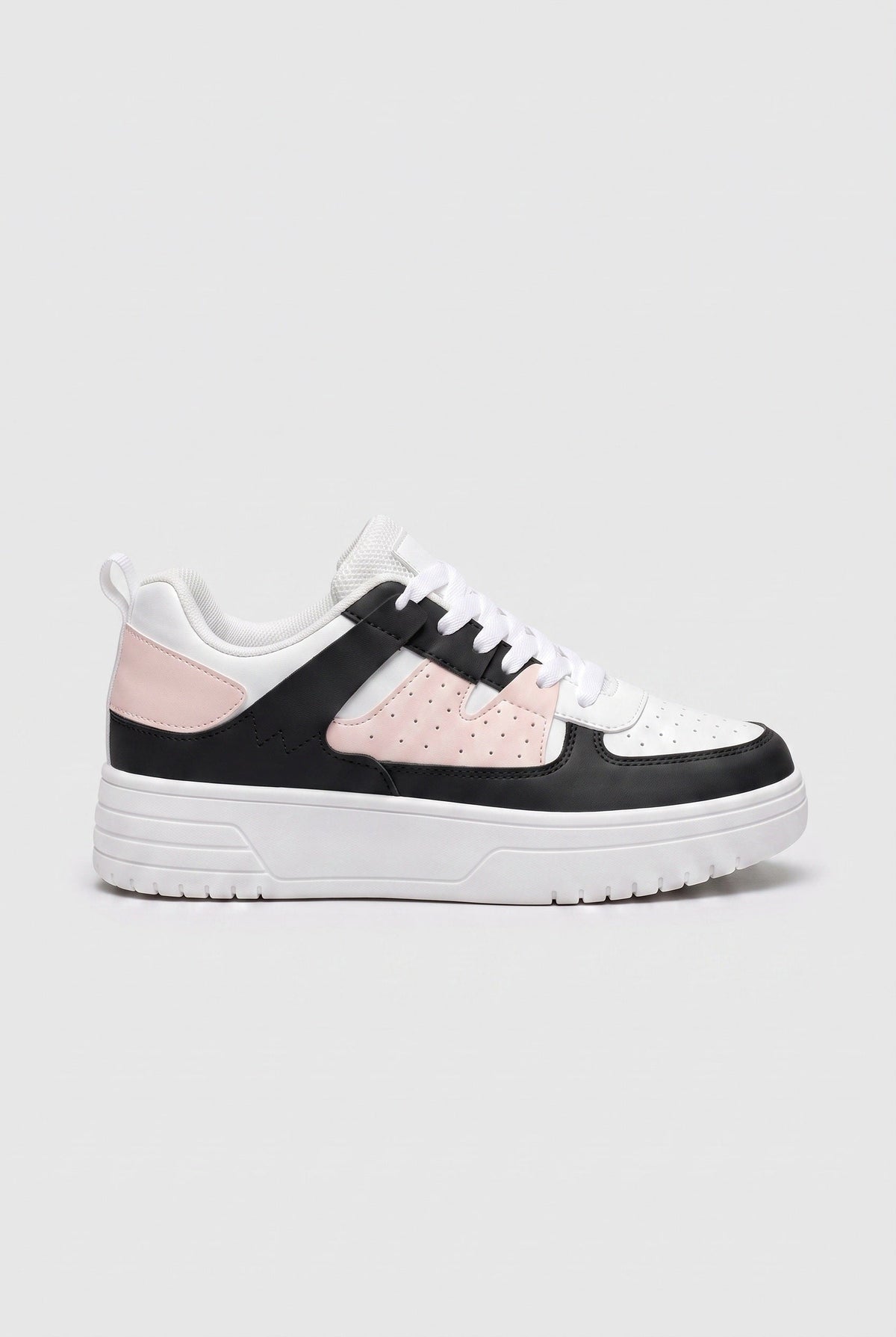 Chunky Sole Color Block Panel Sneakers