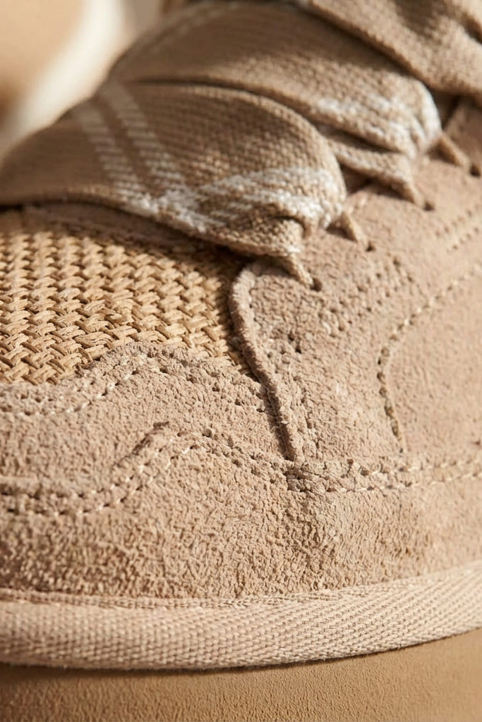 Casual Faux Shearling Collar Sneakers with Lug Sole