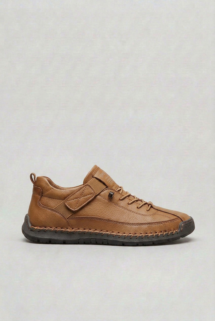 Casual Hook and Loop Strap Sneakers with Lug Outsole