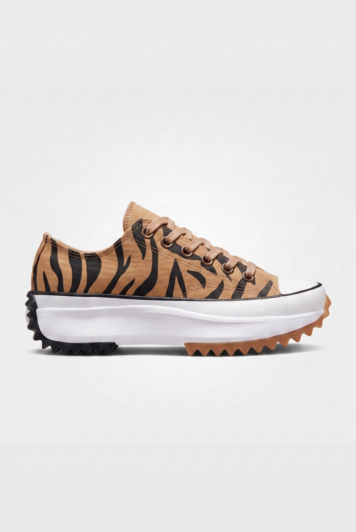Stylish Molded Platform Sneakers with Saw-Tooth Outsole