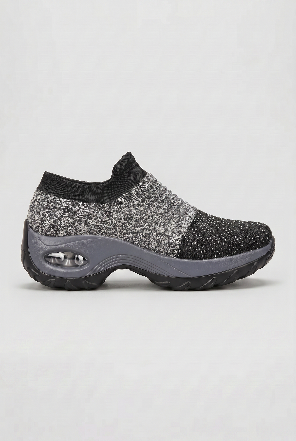 Casual Knit Sock Slip-On Sneakers with Contoured Midsole