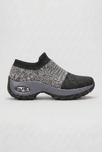 Casual Knit Sock Slip-On Sneakers with Contoured Midsole
