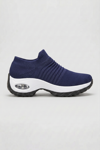 Casual Knit Sock Slip-On Sneakers with Contoured Midsole