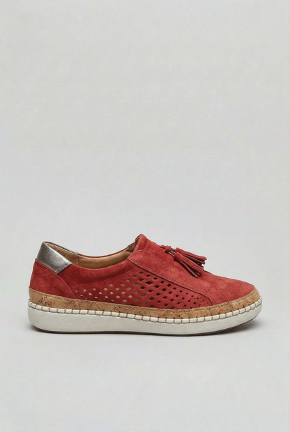 Casual Leather Tassel Slip-On Sneakers