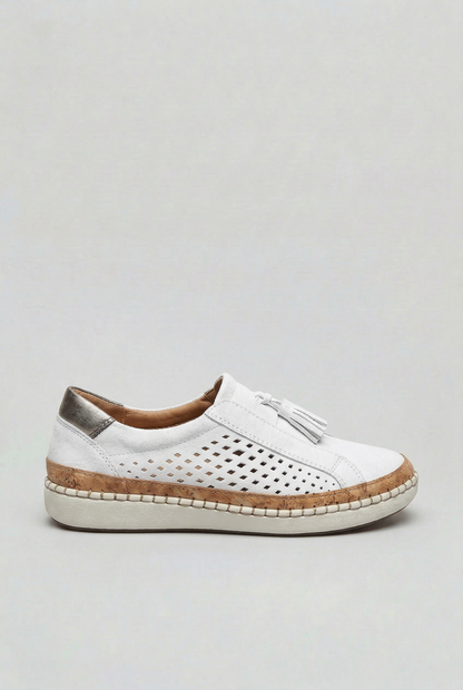 Casual Leather Tassel Slip-On Sneakers