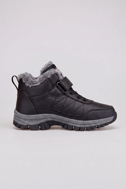 Casual Lace-Up Faux Fur Lined Snow Boots