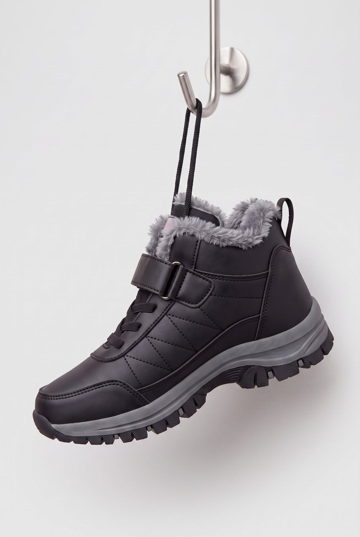 Casual Lace-Up Faux Fur Lined Snow Boots