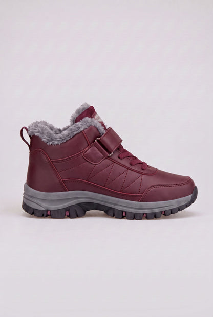 Casual Lace-Up Faux Fur Lined Snow Boots