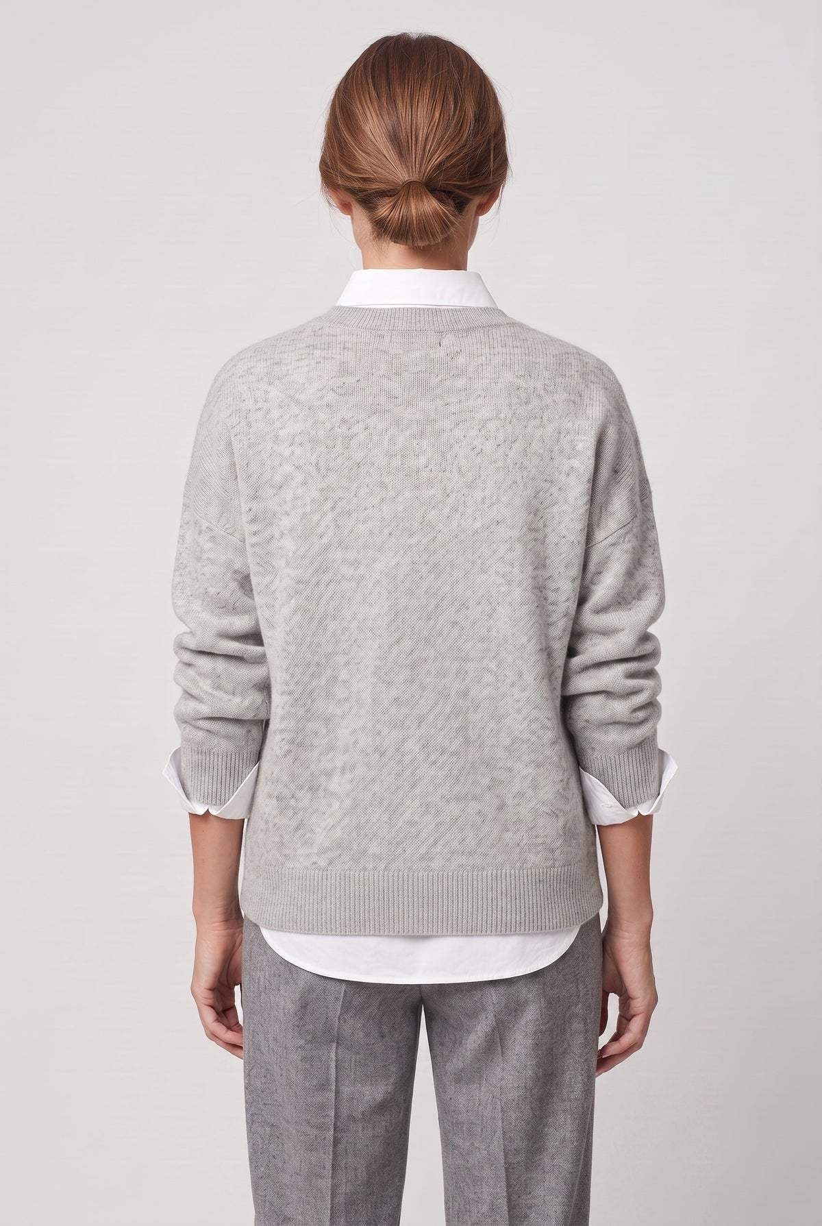 Casual Crew Neck Drop Shoulder Sweater