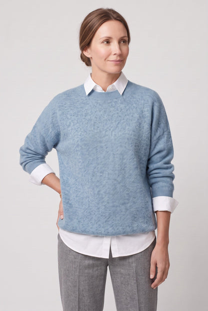 Casual Crew Neck Drop Shoulder Sweater