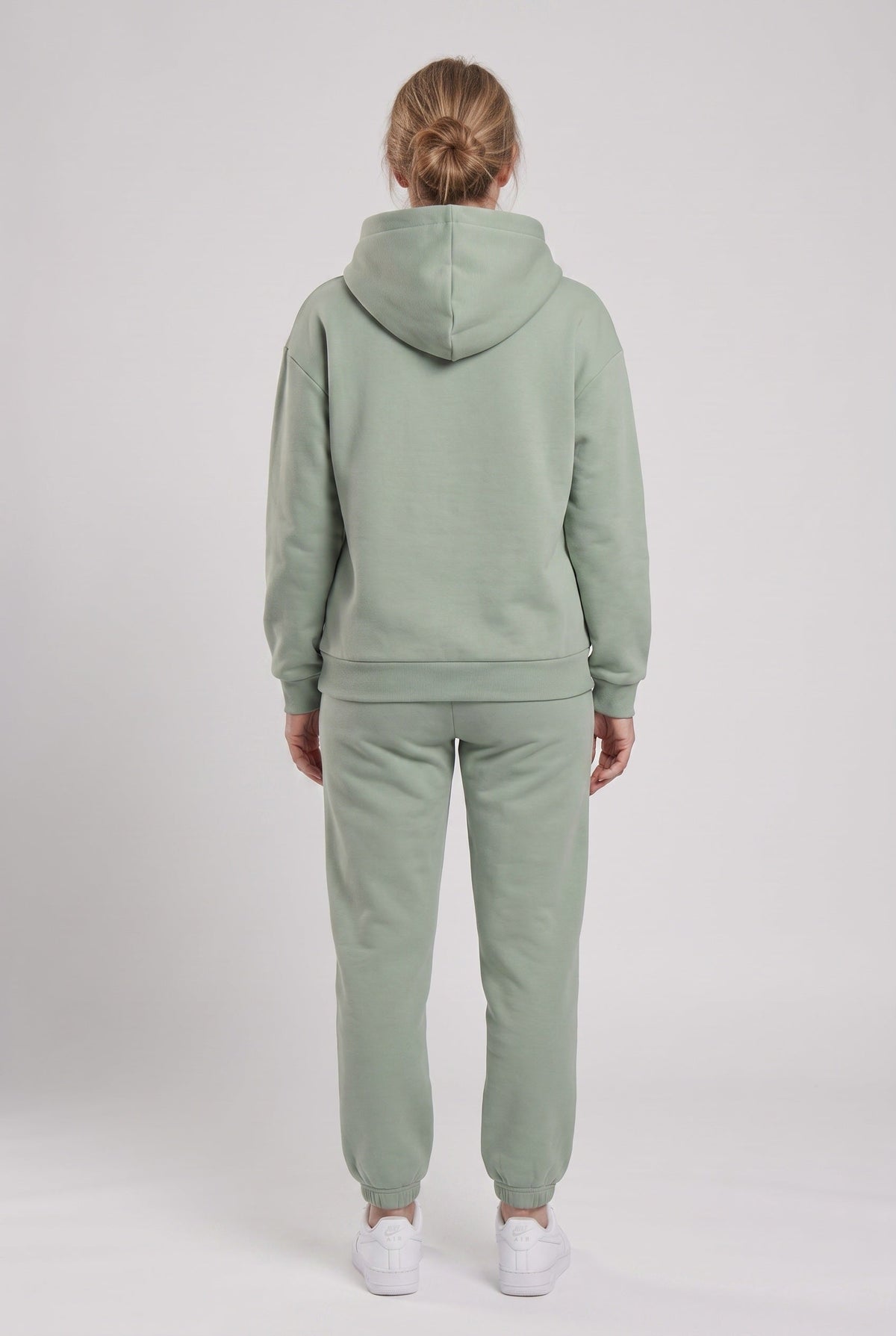 Sporty Hooded Pullover Tracksuit with Cuffed Ankles