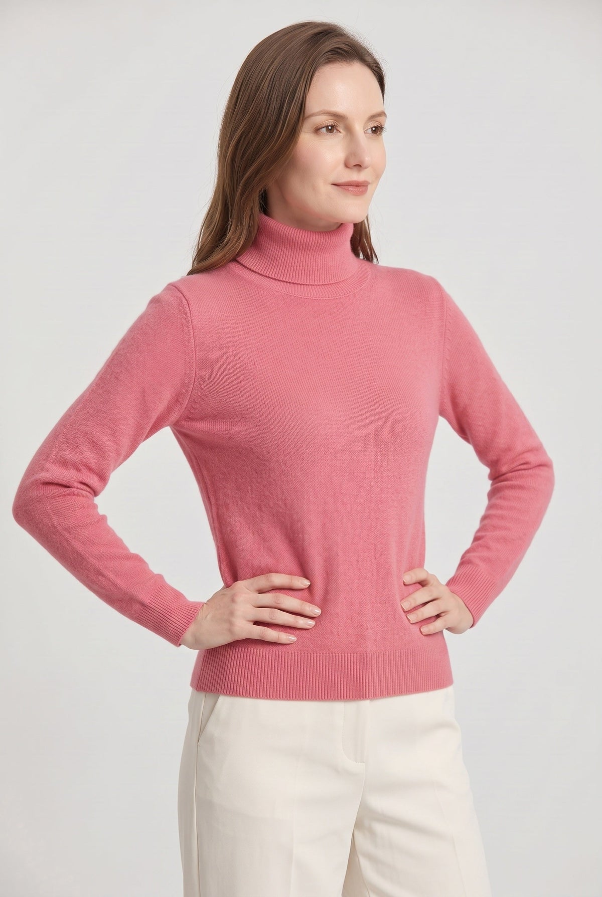 Slim Fit Ribbed Cuff Turtleneck Sweater