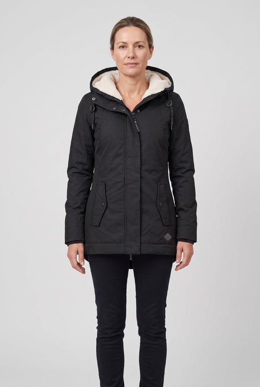 Casual Zip Front Fleece-Lined Winter Jacket