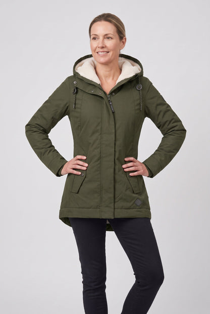 Casual Zip Front Fleece-Lined Winter Jacket