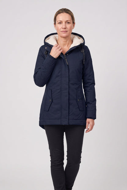 Casual Zip Front Fleece-Lined Winter Jacket