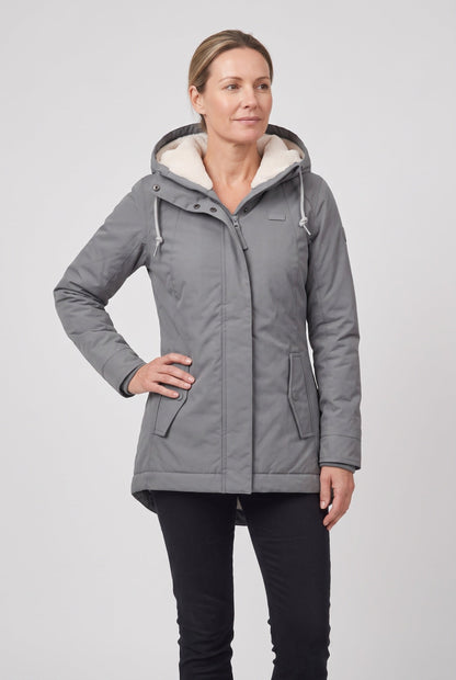 Casual Zip Front Fleece-Lined Winter Jacket