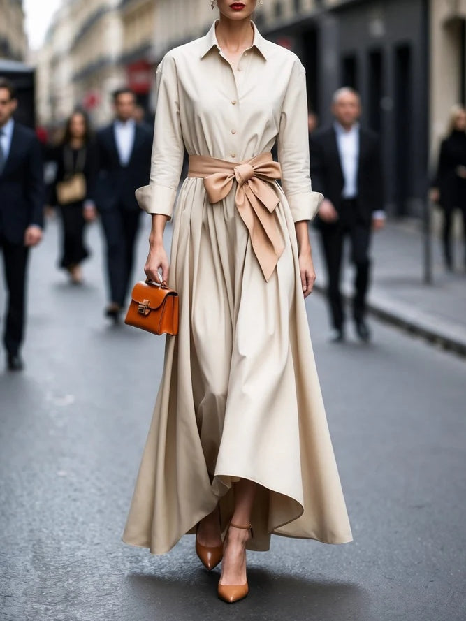 Beautiful Floor Length Maxi Dress with Tie Waist