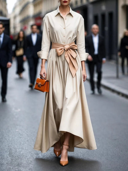 Beautiful Floor Length Maxi Dress with Tie Waist