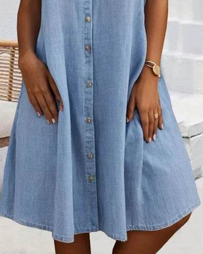 Slim Fit Blue Jeans Style Dress